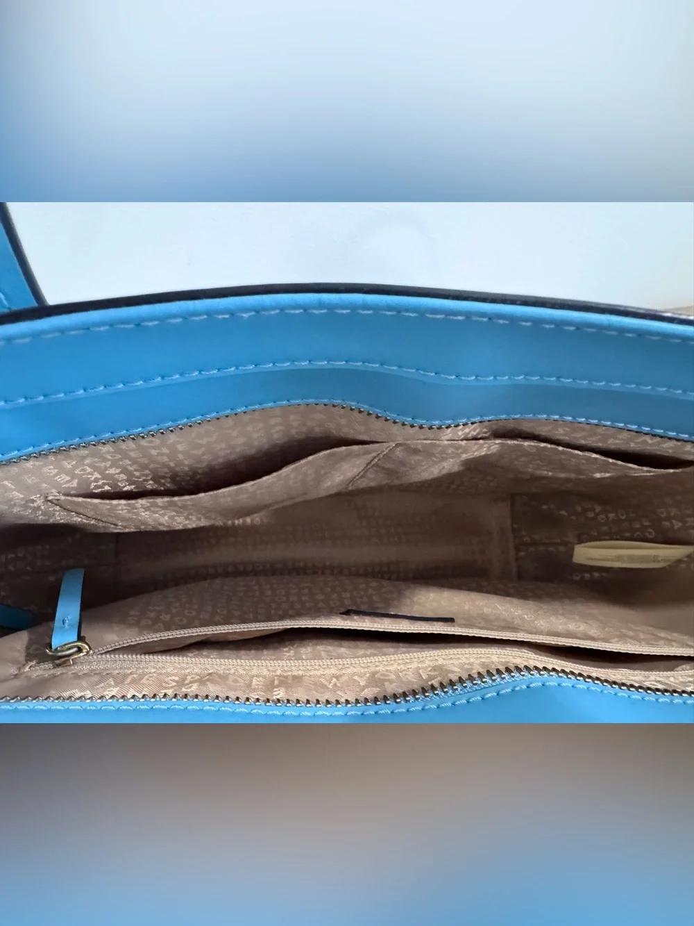 kate spade Sky Blue Leather Tote with Matching Wallet